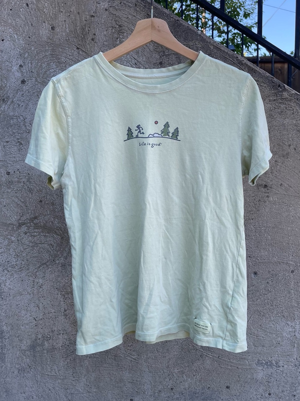 Life is Good green running shirt size women’s small